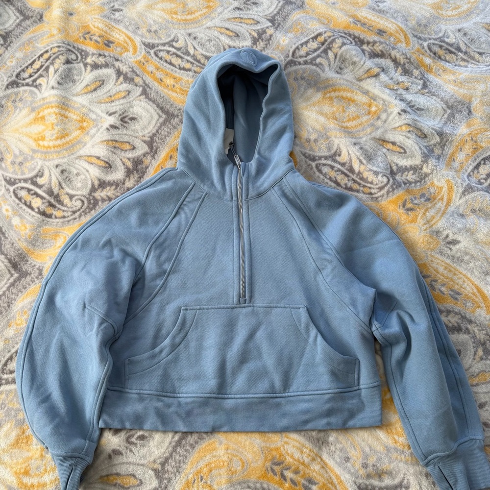 Lululemon Scuba Oversized Half-Zip Hoodie Blue Willow size XS/S
